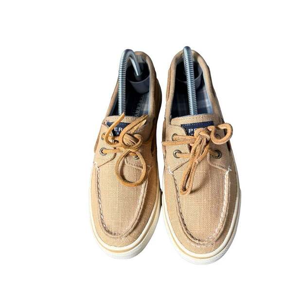 Sperry Shoes - Women’s Sperry Top-Sider Tan Canvas Boat Shoes size 6